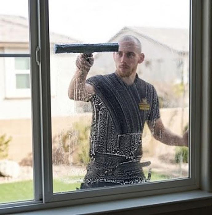 Interior residential window cleaning service