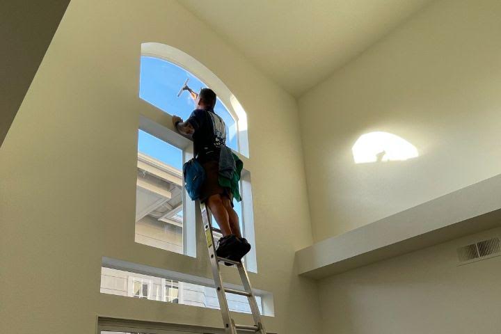 Window cleaning project in Palo Alto, CA