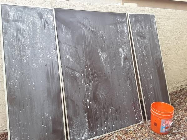 Screens before window cleaning